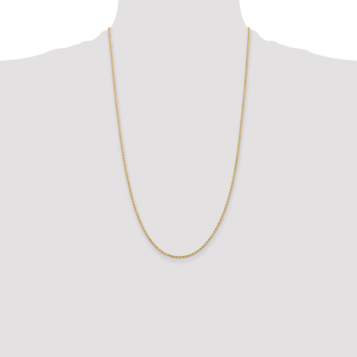 14k 1.5mm Diamond-cut Rope Chain