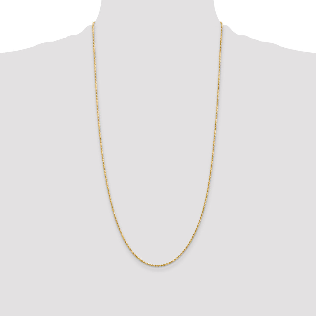 14k 1.50mm D/C Rope with Lobster Clasp Chain