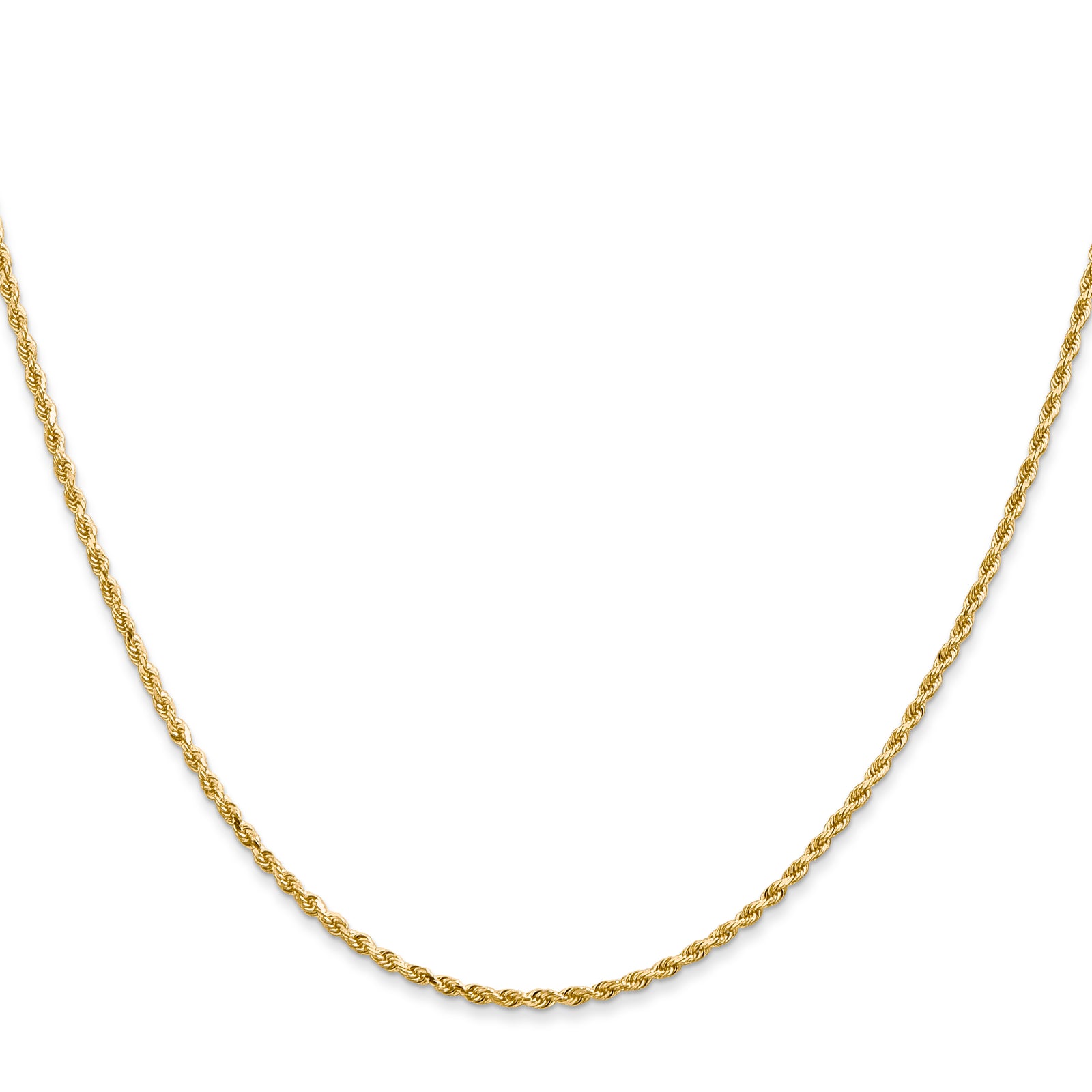 14k 1.50mm D/C Rope with Lobster Clasp Chain