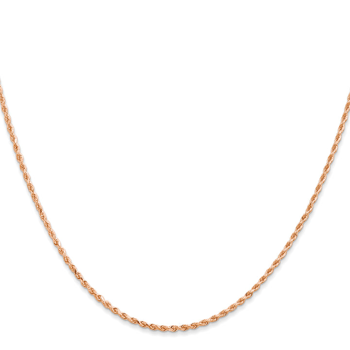 14k Rose Gold 1.50mm D/C Rope with Lobster Clasp Chain