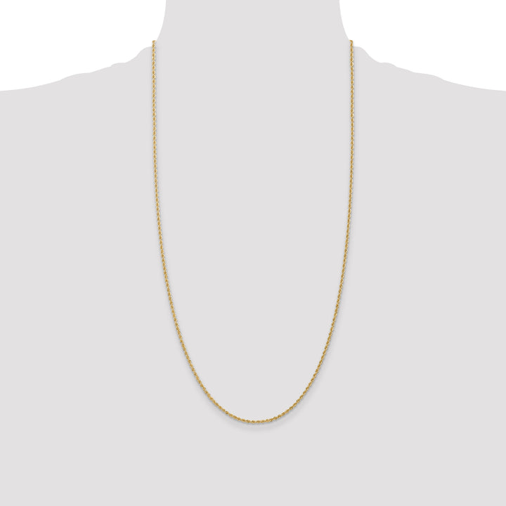 14k 1.5mm Solid Rope Chain