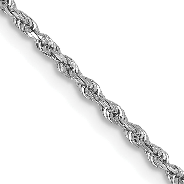 14k White Gold 1.5mm D/C Rope with Lobster Clasp Chain