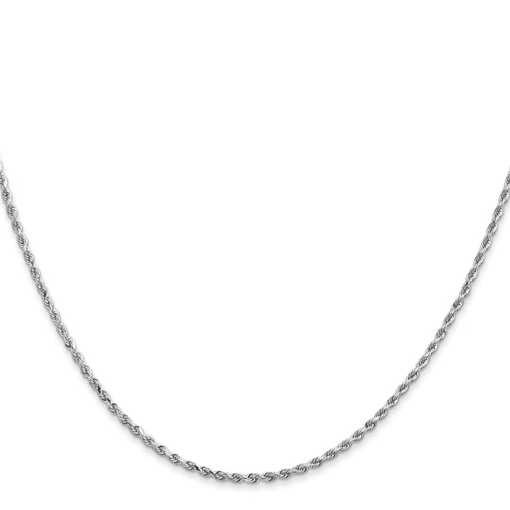 14k White Gold 1.5mm D/C Rope with Lobster Clasp Chain