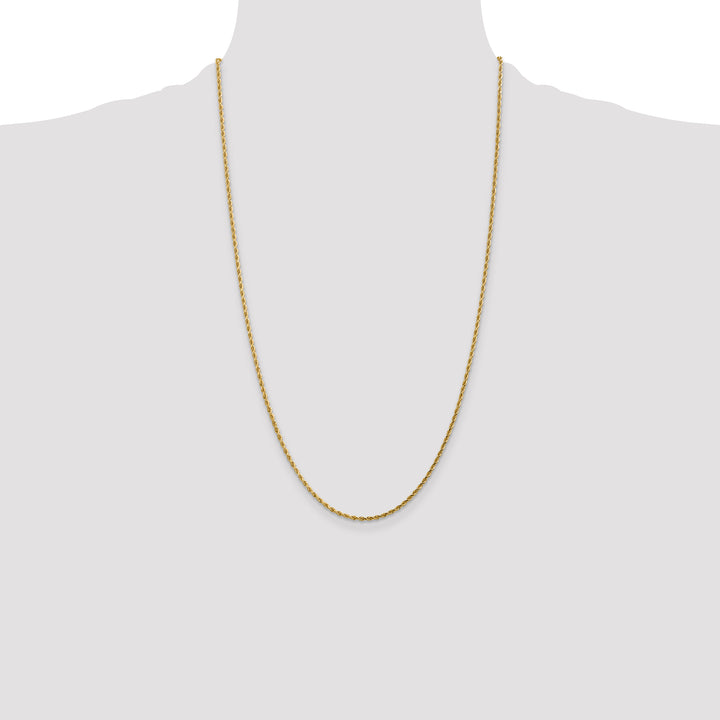 14k 1.75mm D/C Rope with Lobster Clasp Chain