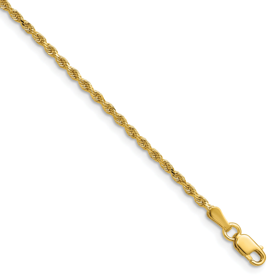 14k 1.75mm D/C Rope with Lobster Clasp Chain
