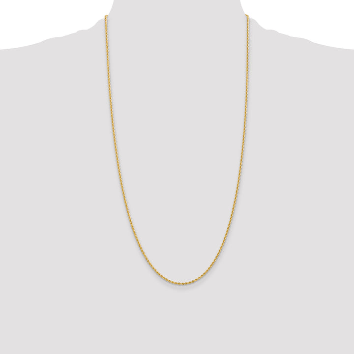 14k 2.0mm Solid Rope Chain