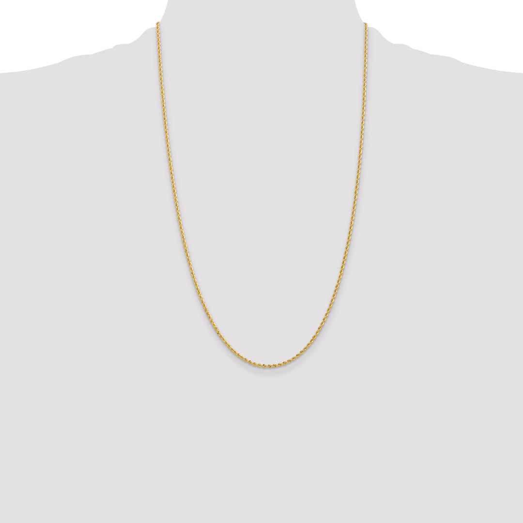 14k 2mm Regular Rope Chain