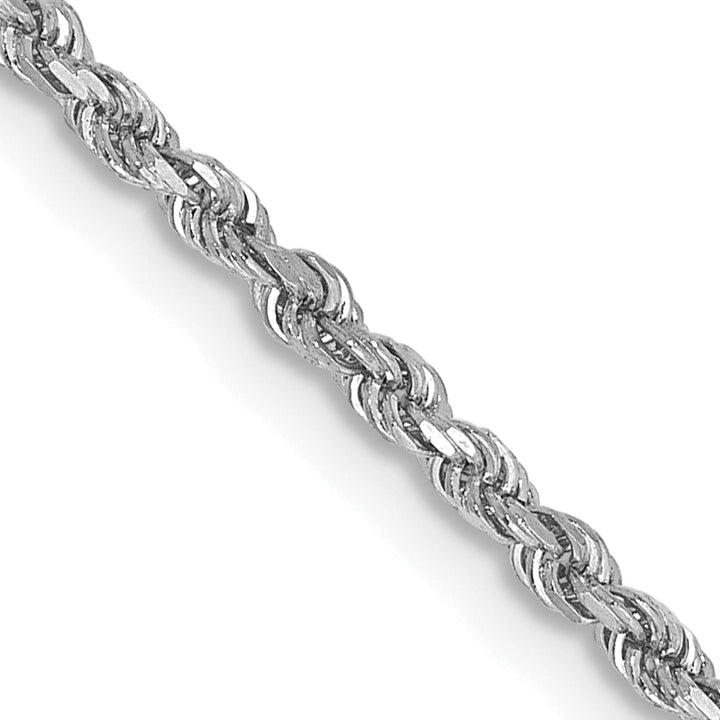 14k White Gold 1.75mm D/C Rope with Lobster Clasp Chain