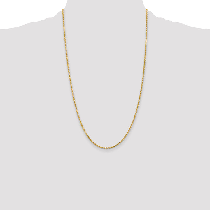 14k 2.0mm Diamond-cut Rope Chain