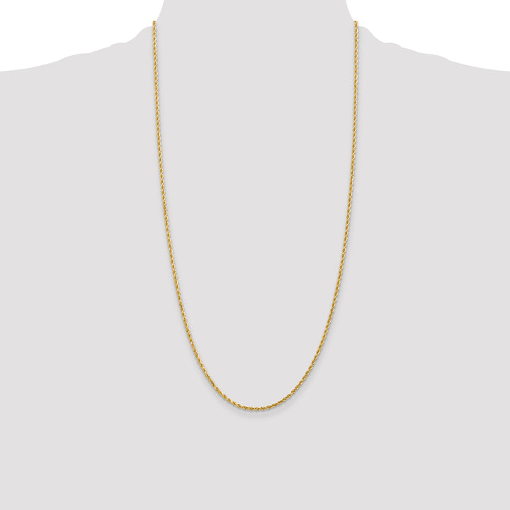 14k 2mm D/C Rope with Lobster Clasp Chain
