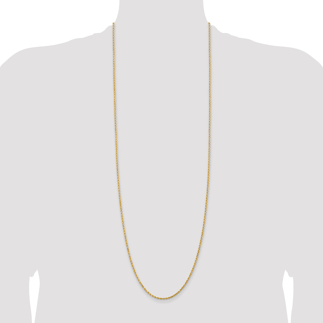14k 2mm D/C Rope with Lobster Clasp Chain