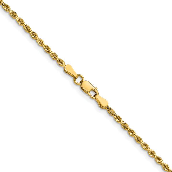 14k 2mm D/C Rope with Lobster Clasp Chain