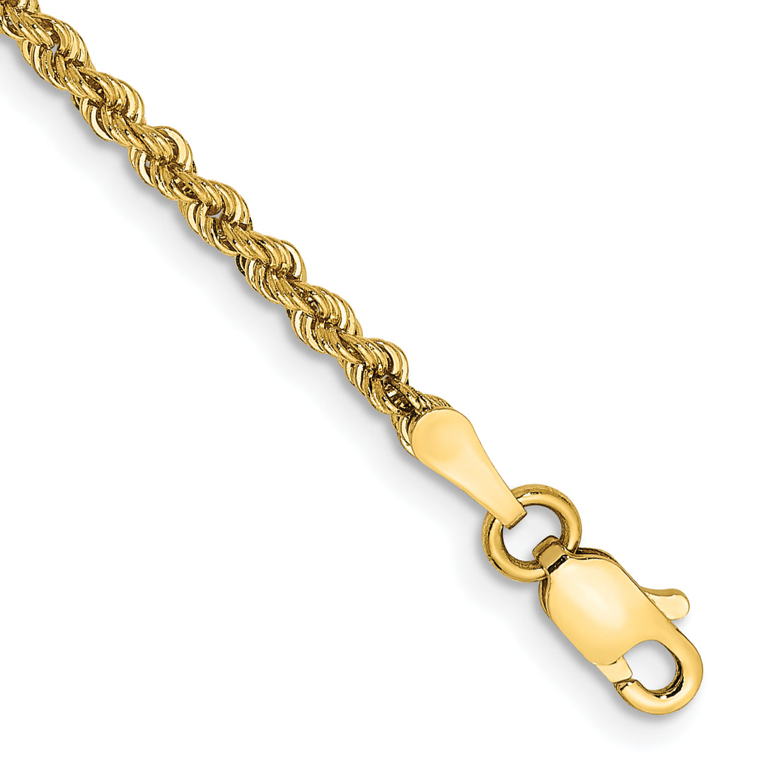 14k 2.25mm Solid Rope Chain Anklet