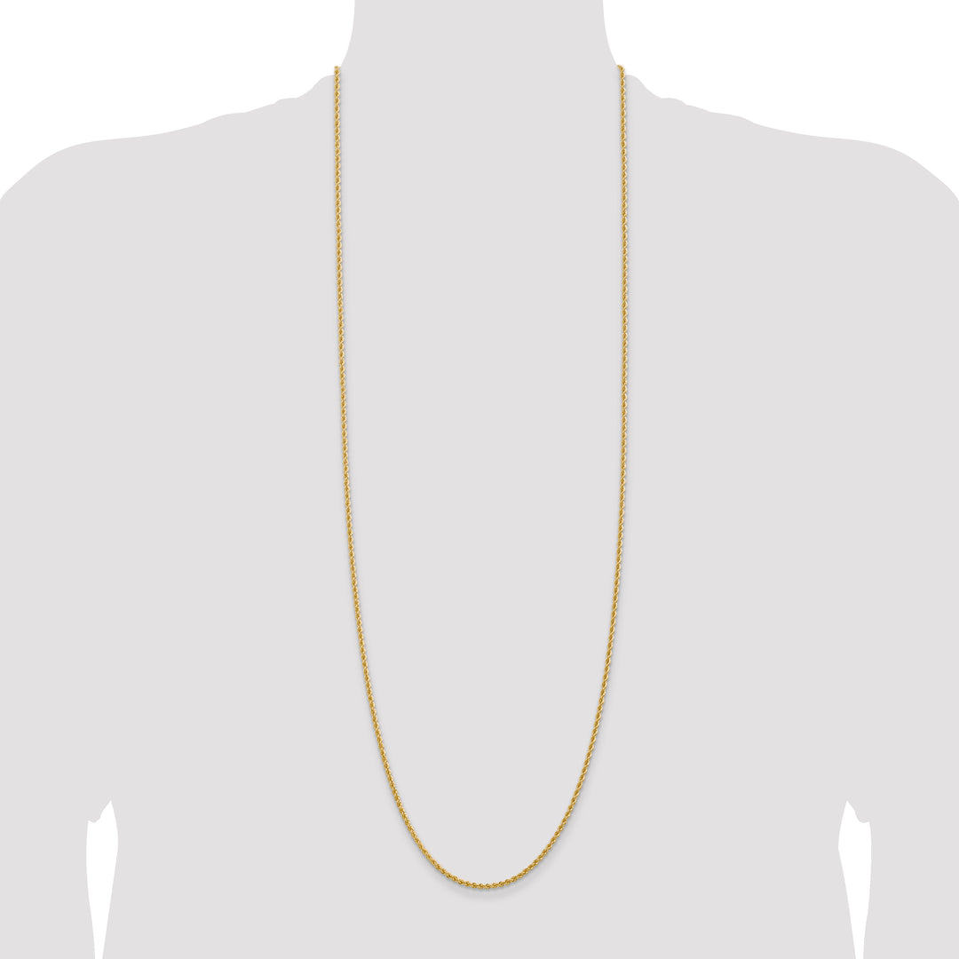 14k 2.25mm Solid Rope Chain