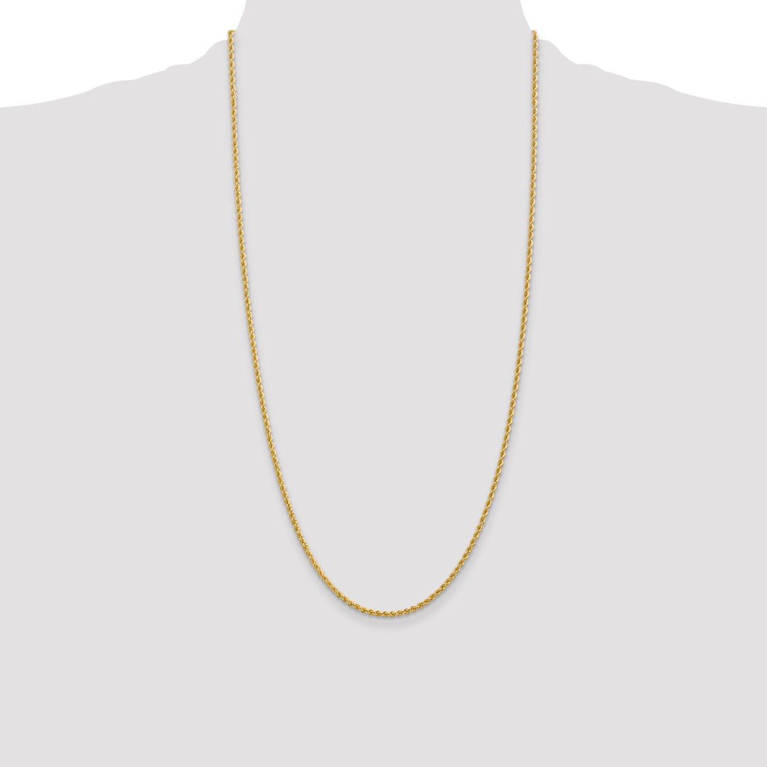 14k 2.25mm Regular Rope Chain