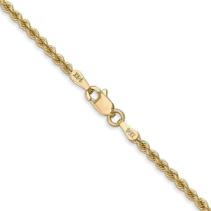 14k 2.25mm Regular Rope Chain