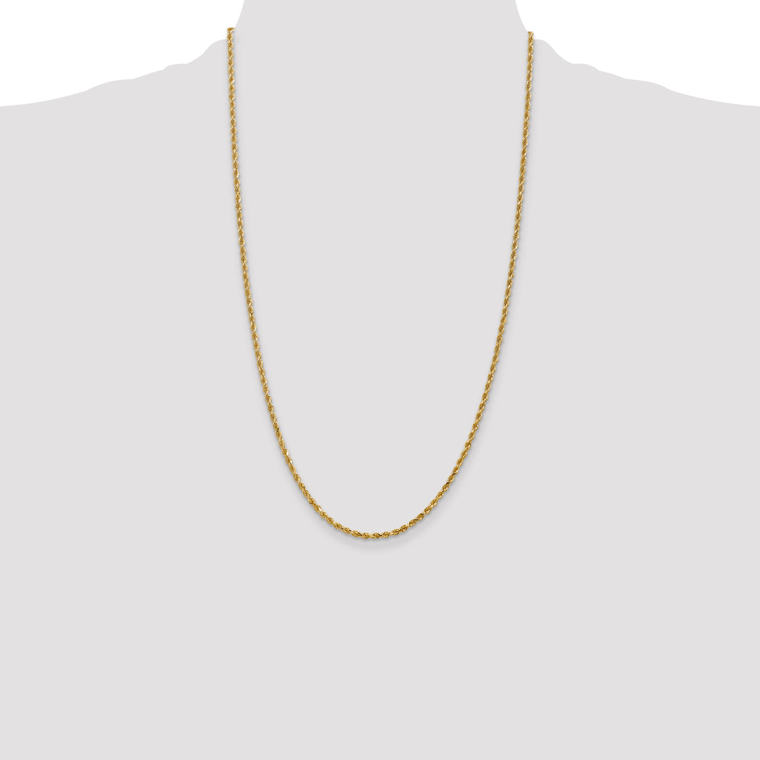 14k 2.25mm Diamond-cut Rope Chain