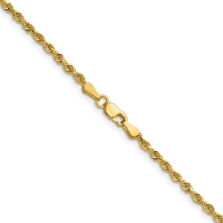 14k 2.25mm D/C Rope with Lobster Clasp Chain