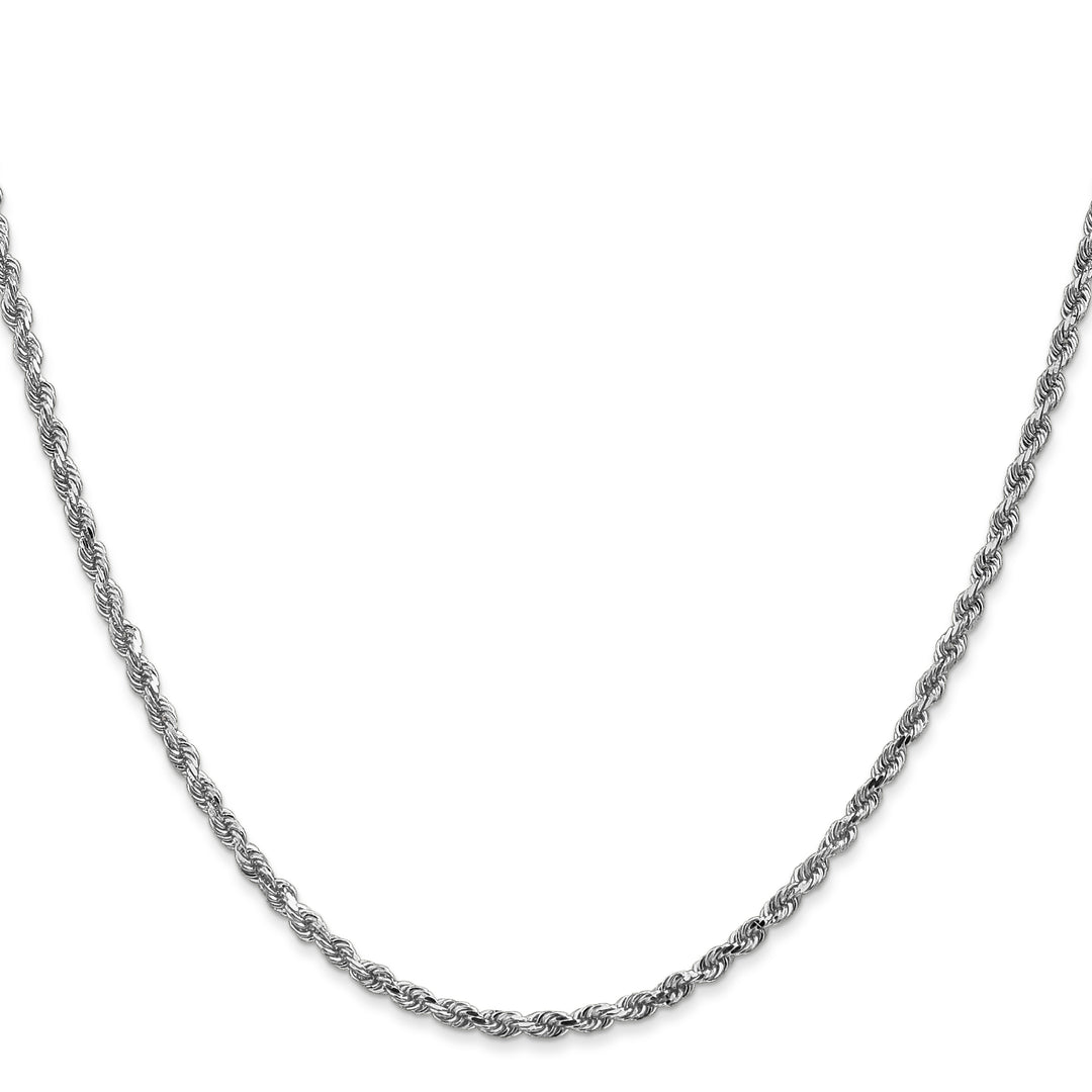 14k White Gold 2.25mm D/C Rope with Lobster Clasp Chain