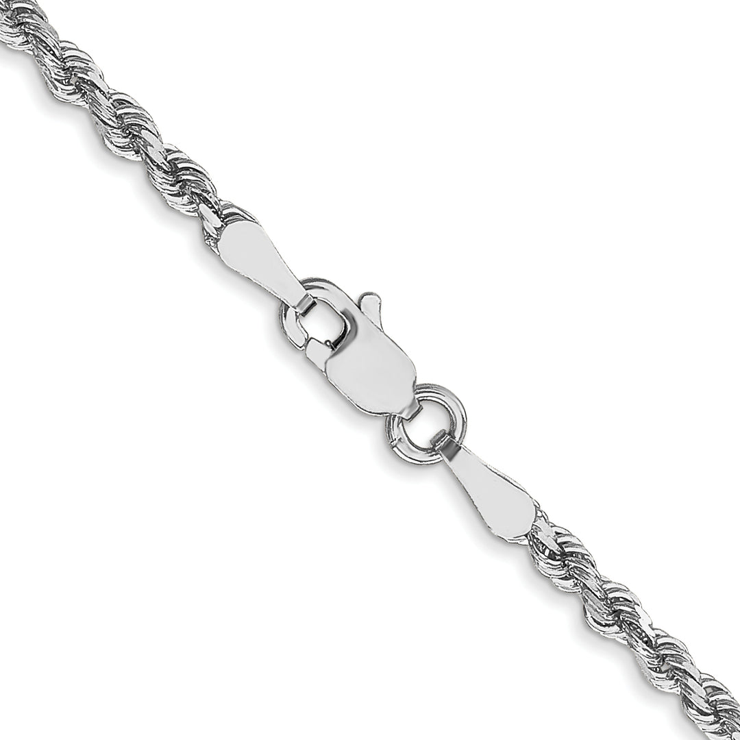 14k White Gold 2.25mm D/C Rope with Lobster Clasp Chain