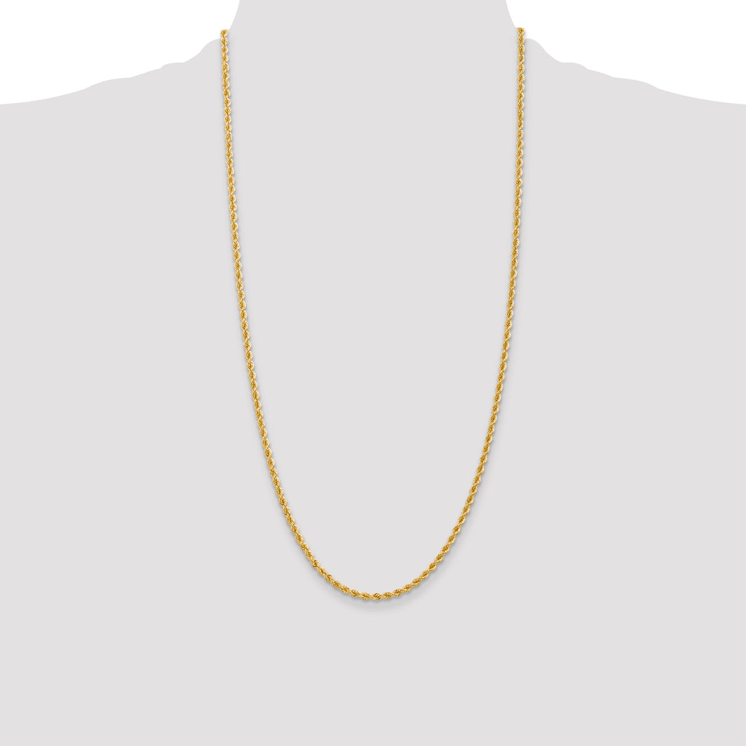 14K 2.75mm Regular Rope Chain