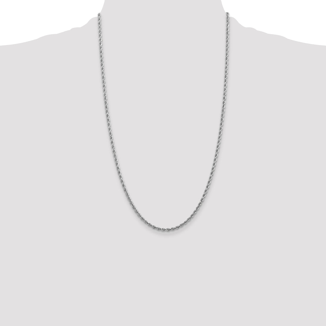 14k White Gold 2.75mm D/C Rope with Lobster Clasp Chain