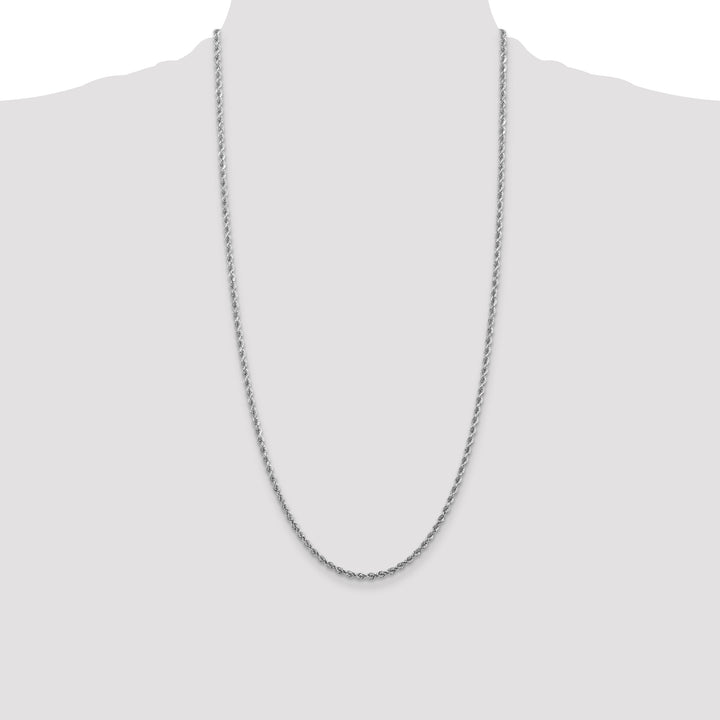 14k White Gold 2.75mm D/C Rope with Lobster Clasp Chain