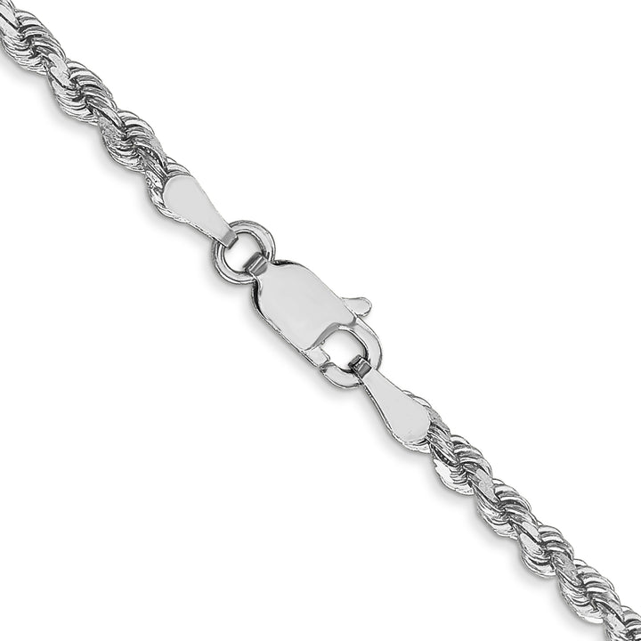 14k White Gold 2.75mm D/C Rope with Lobster Clasp Chain