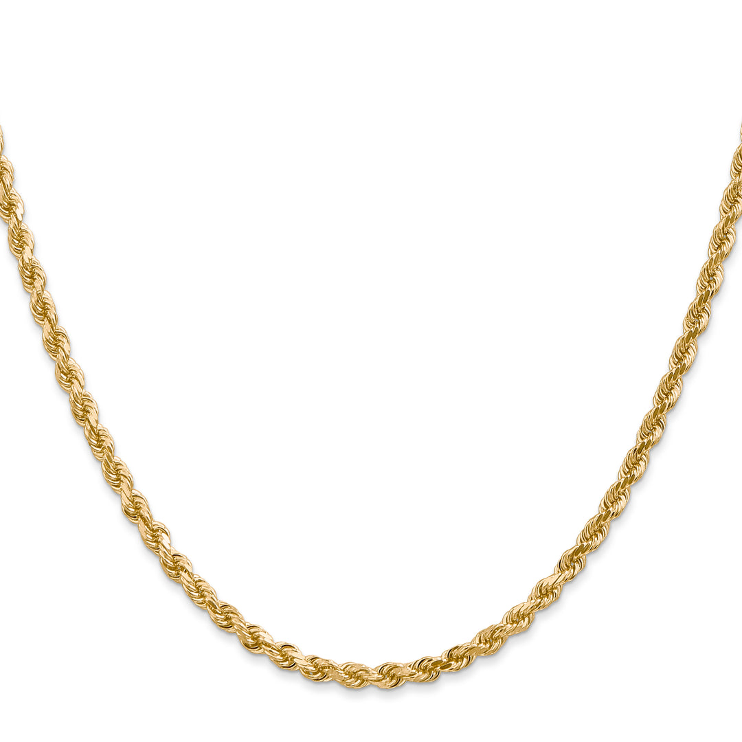 14k 3mm D/C Rope with Lobster Clasp Chain