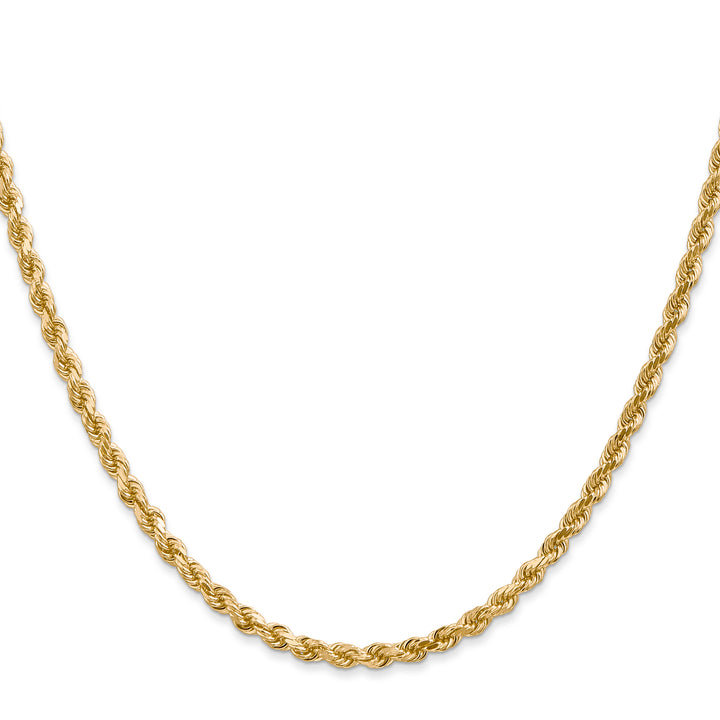 14k 3mm D/C Rope with Lobster Clasp Chain