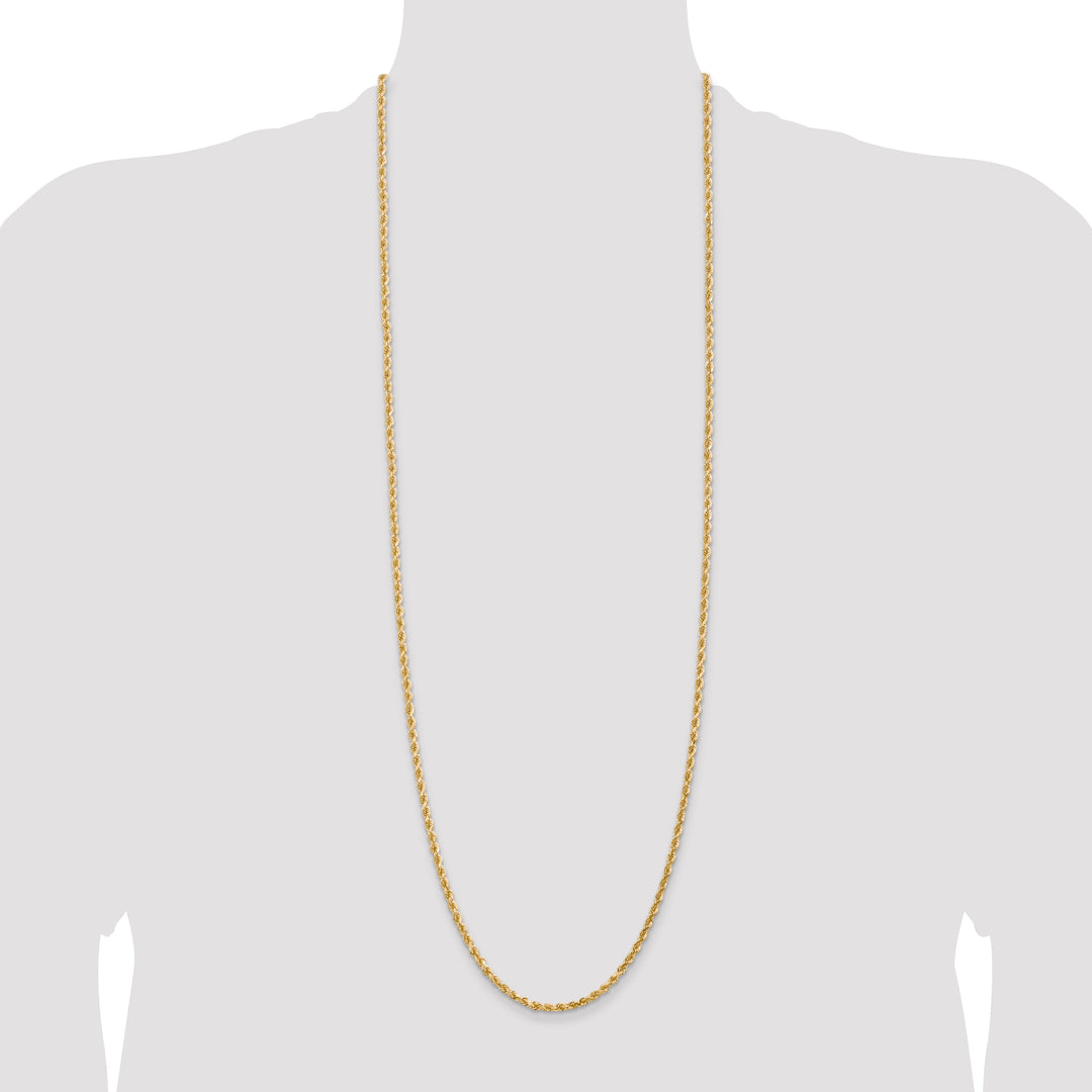 14k 3mm D/C Rope with Lobster Clasp Chain