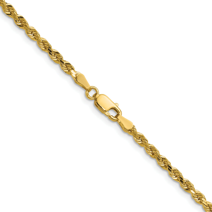 14k 3mm D/C Rope with Lobster Clasp Chain