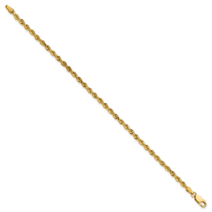 14k 3mm D/C Rope with Lobster Clasp Chain