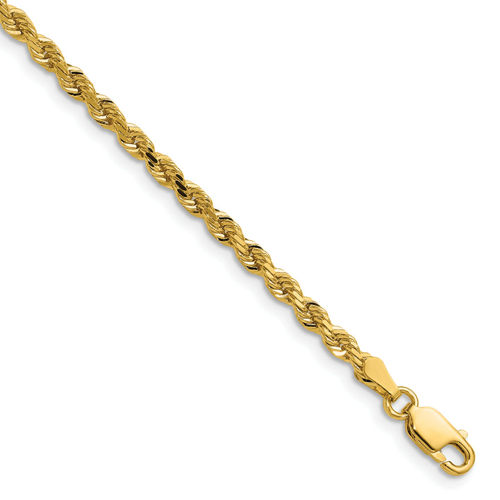 14k 3mm D/C Rope with Lobster Clasp Chain