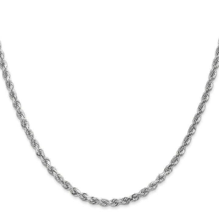 14k White Gold 3mm D/C Rope with Lobster Clasp Chain