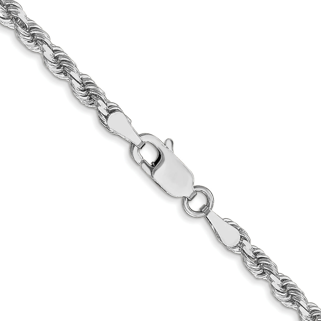 14k White Gold 3mm D/C Rope with Lobster Clasp Chain