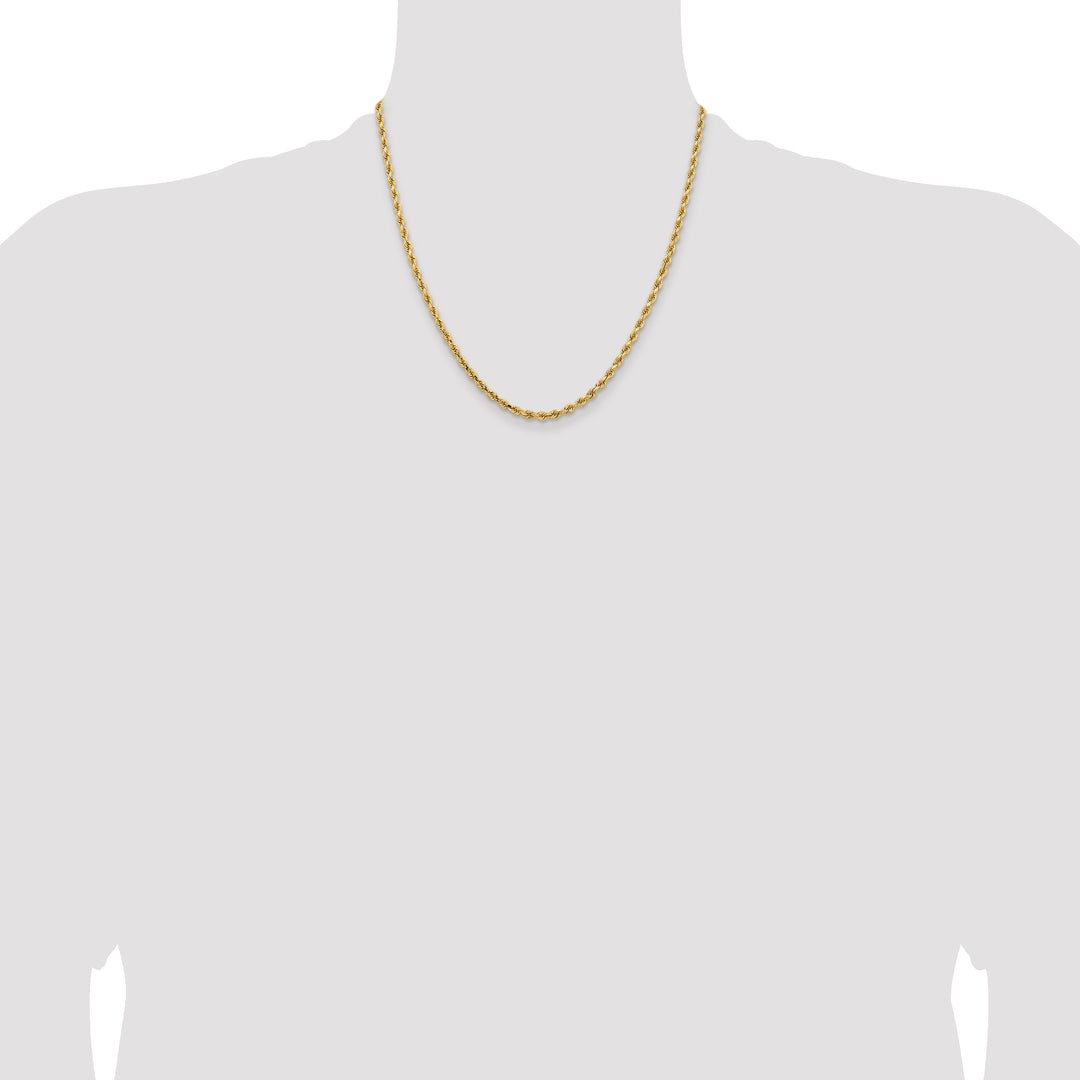 14k 3.25mm Diamond-cut Rope Chain