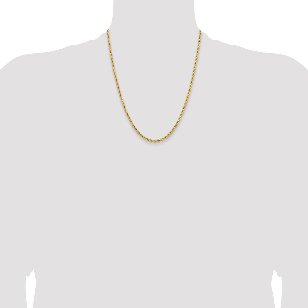 14k 3.25mm Diamond-cut Rope Chain
