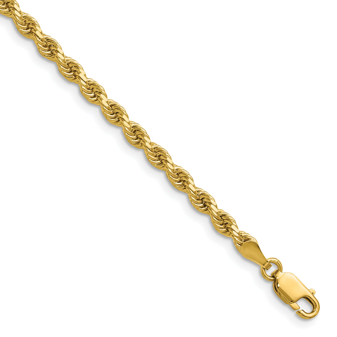14k 3.25mm D/C Rope with Lobster Clasp Chain