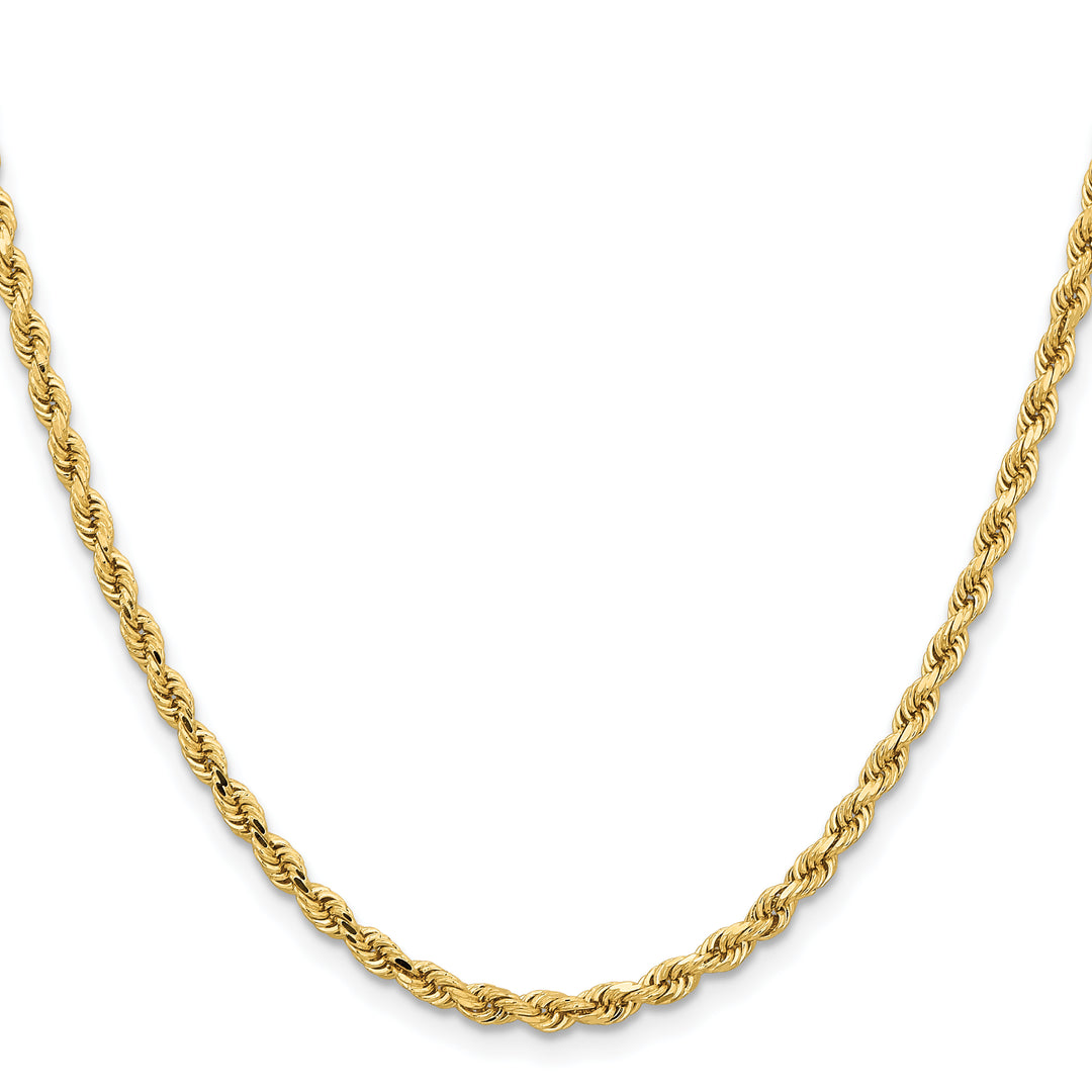 14k 3.25mm D/C Rope with Lobster Clasp Chain