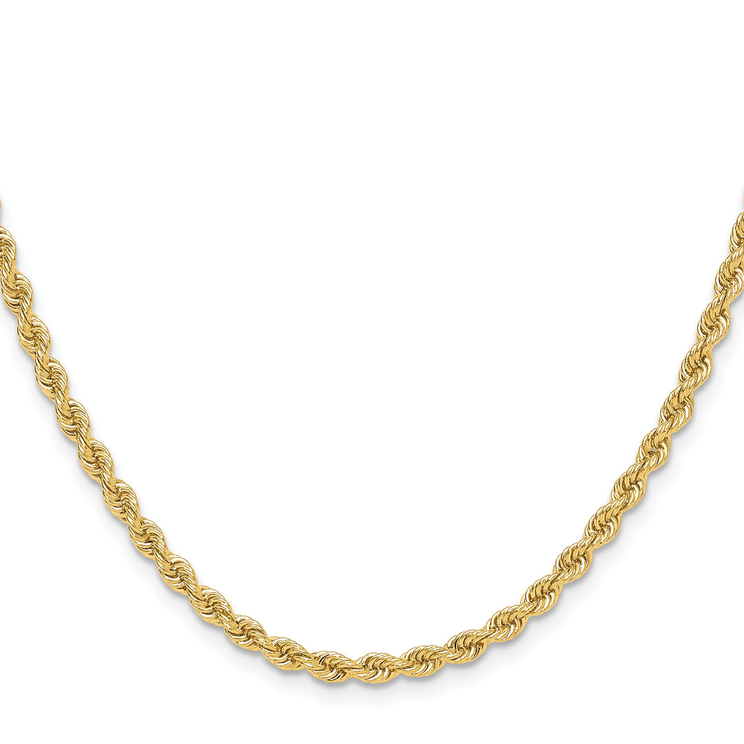 14k 3.3mm Solid Rope Chain
