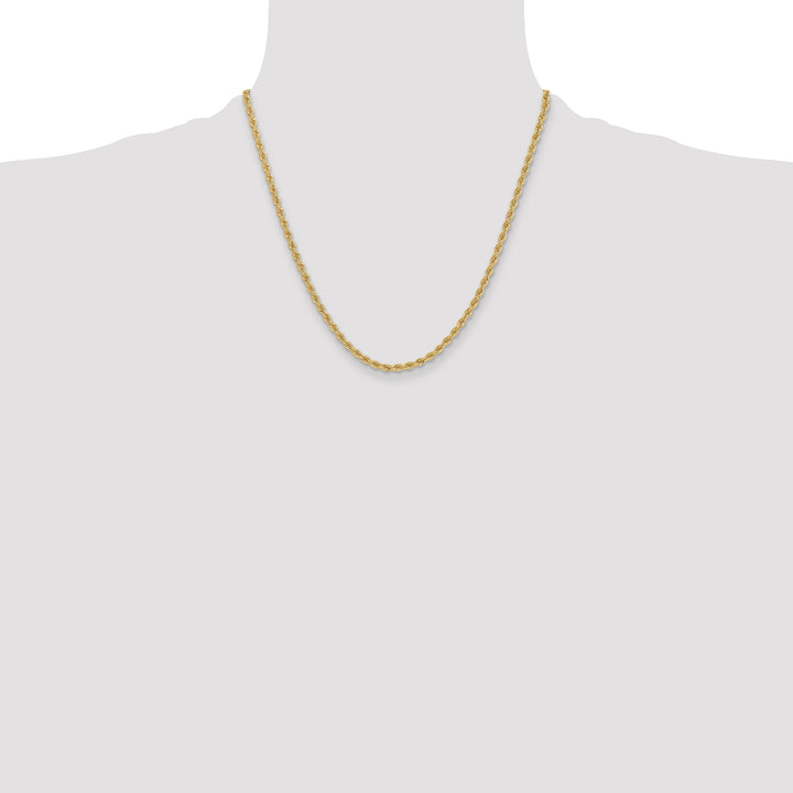 14k 3.3mm Solid Rope Chain