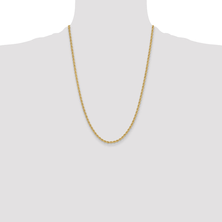 14k 3.3mm Solid Rope Chain