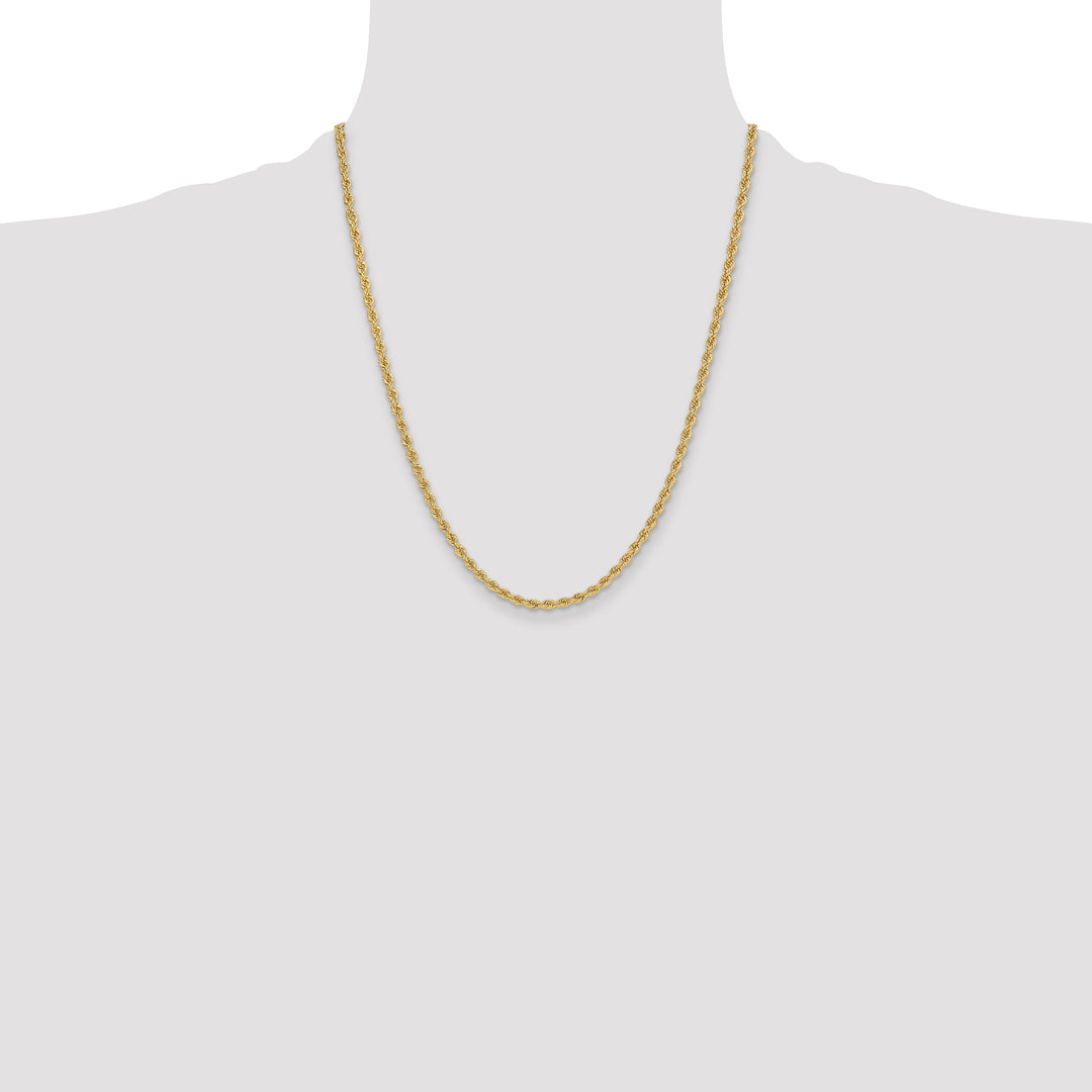 14k 3.3mm Regular Rope Chain