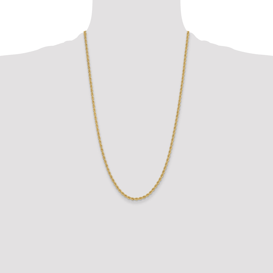 14k 3.3mm Regular Rope Chain