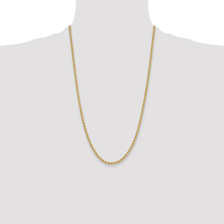 14k 3.3mm Regular Rope Chain