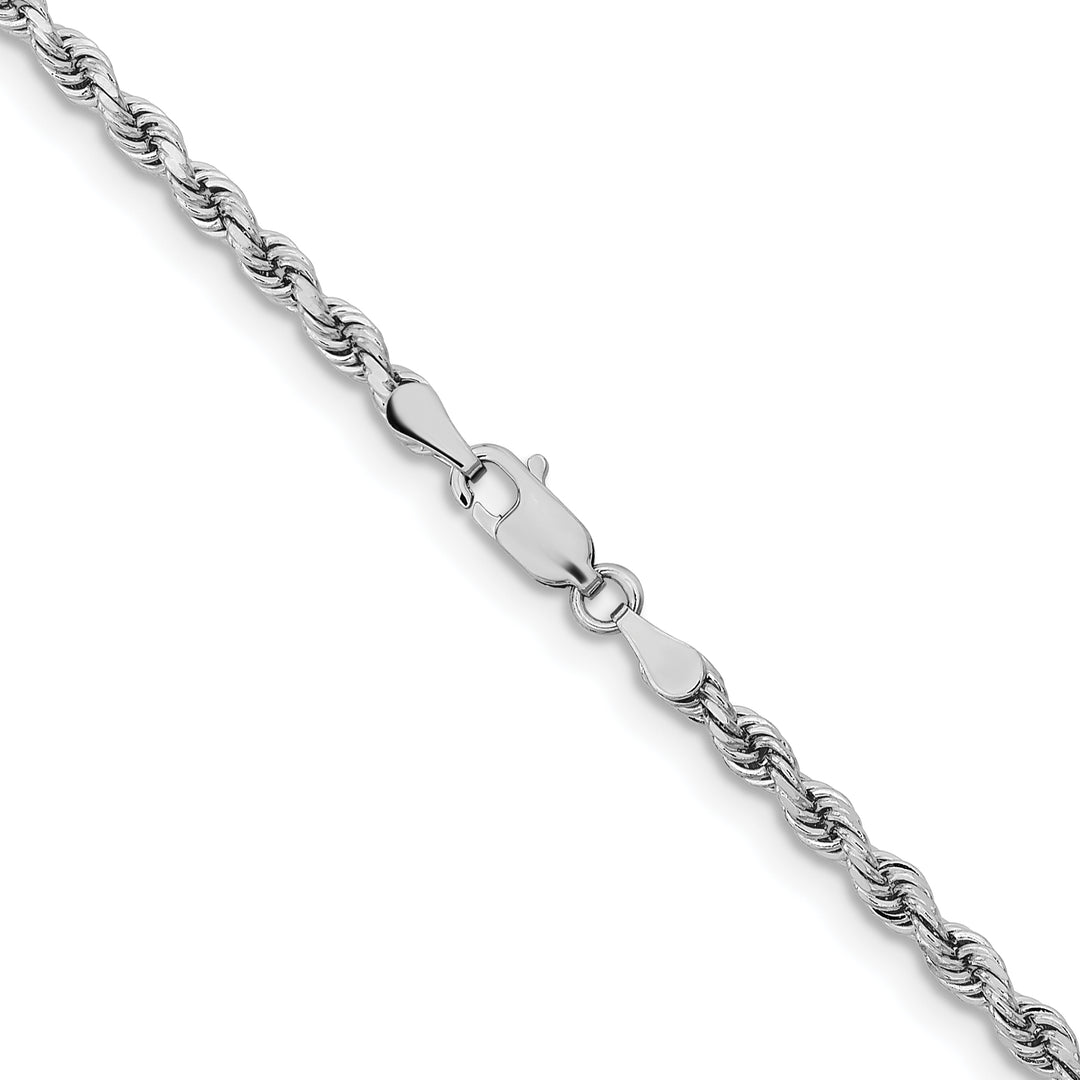 14k White Gold 3.25mm D/C Rope with Lobster Clasp Chain