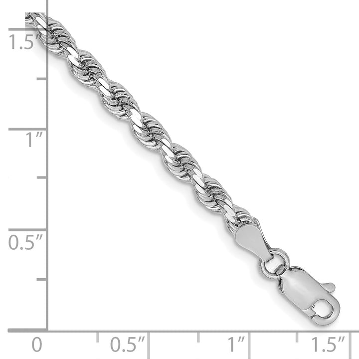 14k White Gold 3.25mm D/C Rope with Lobster Clasp Chain
