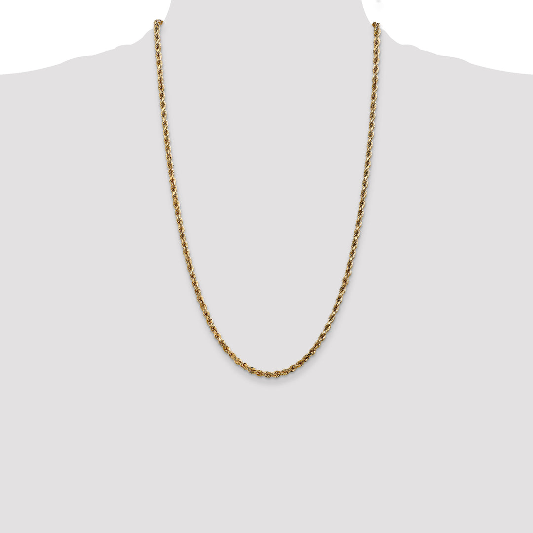 14k 3.5mm D/C Rope with Lobster Clasp Chain