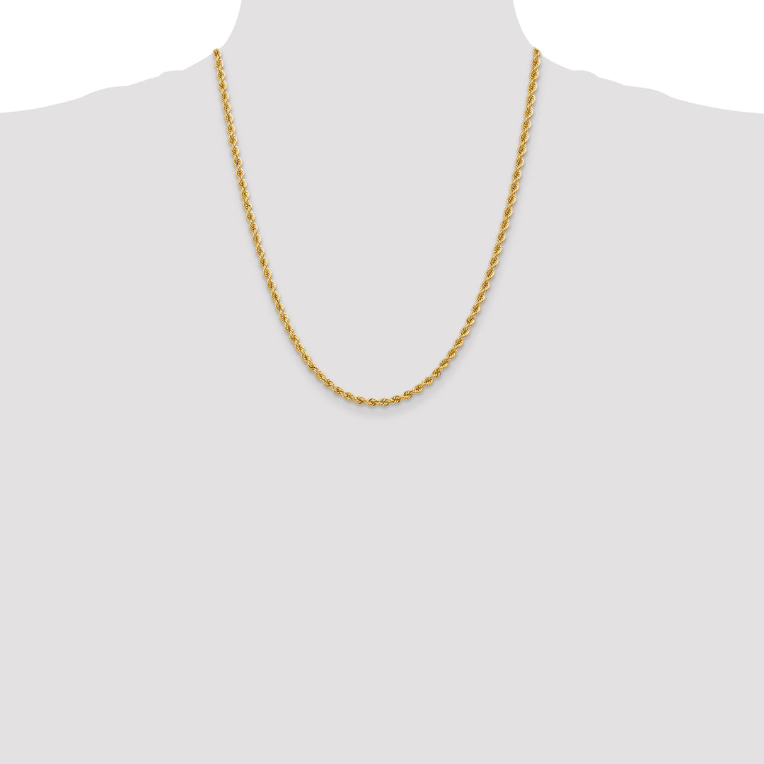 14k 3.65mm Solid Rope Chain
